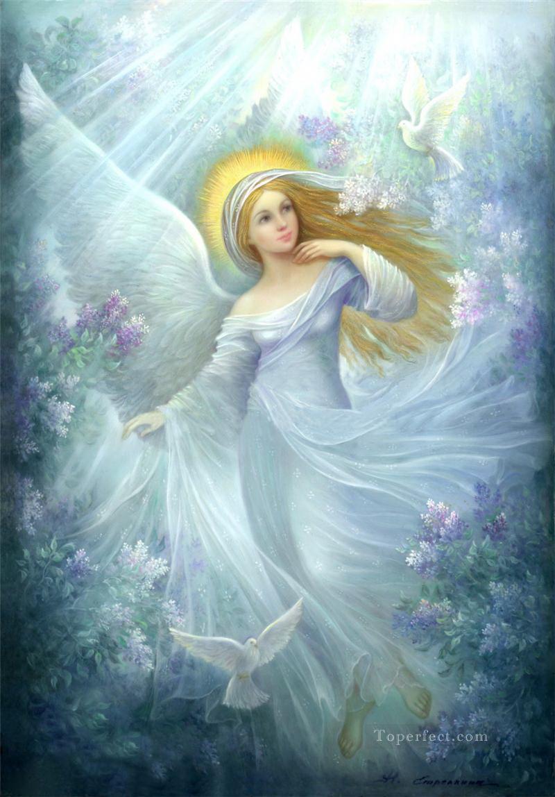 Liliac ange fantaisie Peintures à l'huile